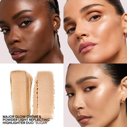 PATRICK TA | Major Glow Crème & Powder Light Reflecting Translucent Highlighter Duo | Sugar