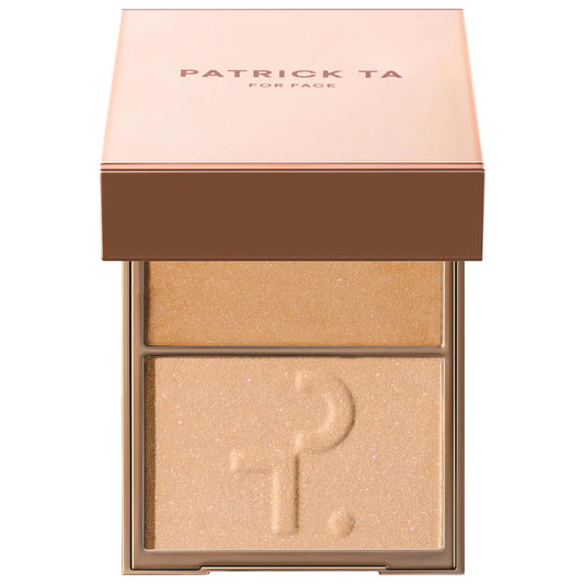 PATRICK TA | Major Glow Crème & Powder Light Reflecting Translucent Highlighter Duo | Sugar