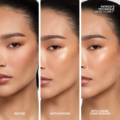 PATRICK TA | Major Glow Crème & Powder Light Reflecting Translucent Highlighter Duo | Honey