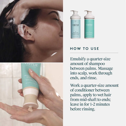 Pre-orden: Virtue | Hydrating Recovery Shampoo + Conditioner Gift Set for Dry & Damaged Hair