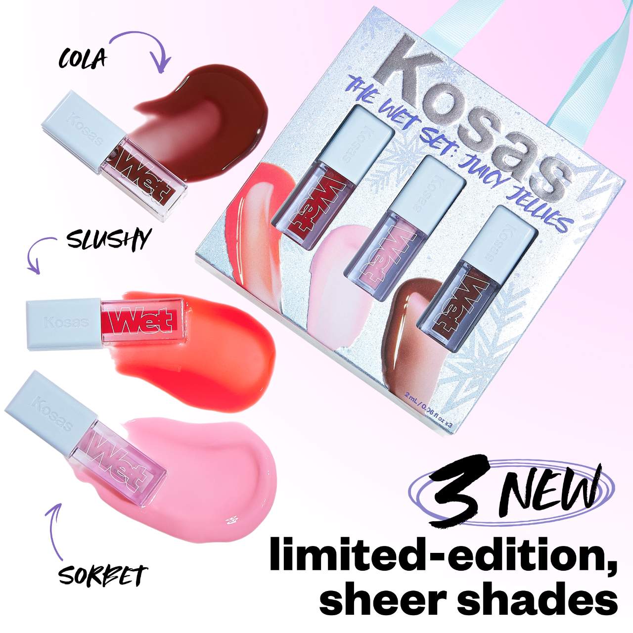 Pre Venta: Kosas | The Wet Set: Juicy Jellies Sheer Lip Oils