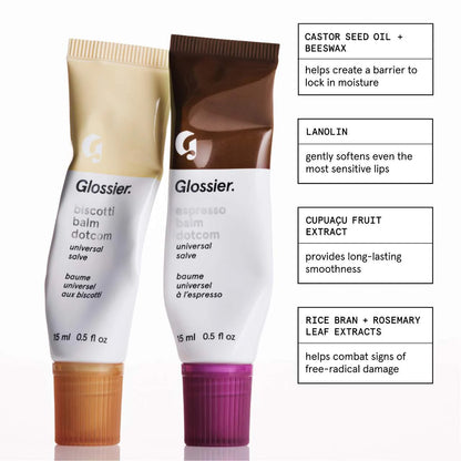 Pre Venta: Glossier | Limited Edition Biscotti and Espresso Balm Dotcom Duo