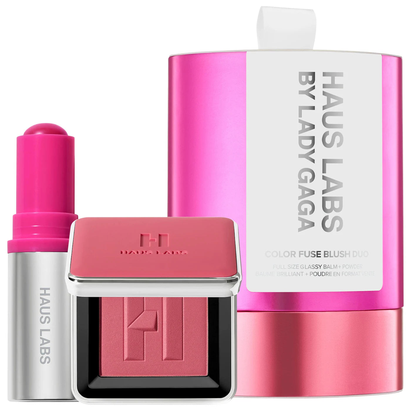 Pre Venta: HAUS LABS BY LADY GAGA | Color Fuse Glassy Blush Balm Stick + Powder Blush Set