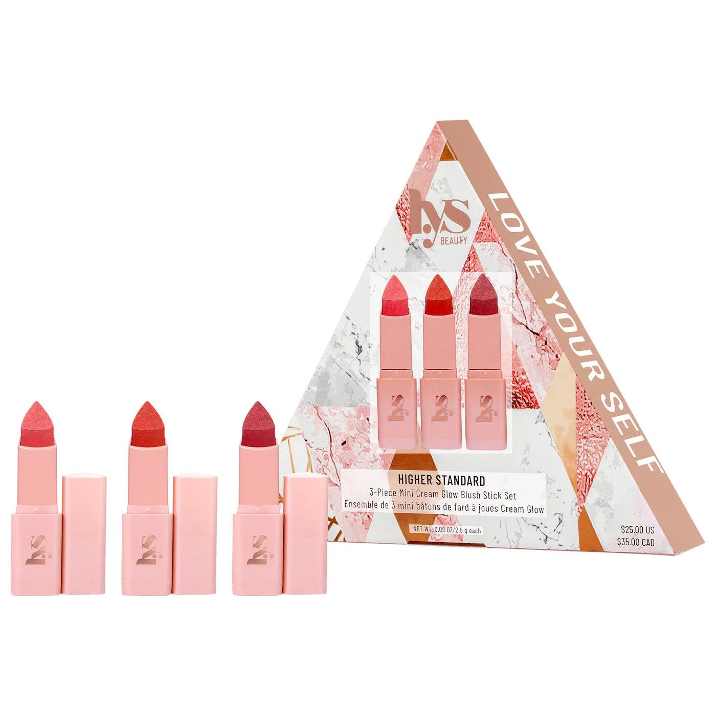 Pre Venta: LYS Beauty | Mini Higher Standard 3-Piece Cream Glow Blush Stick Set