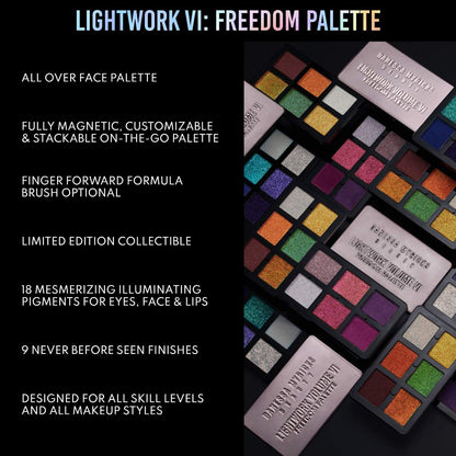 Pre Venta: Danessa Myricks Beauty | LIGHTWORK VI The Freedom Palette: Magnetic, Customizable, Stackable Palette with Illuminating Pigments for Eyes, Face & Lips