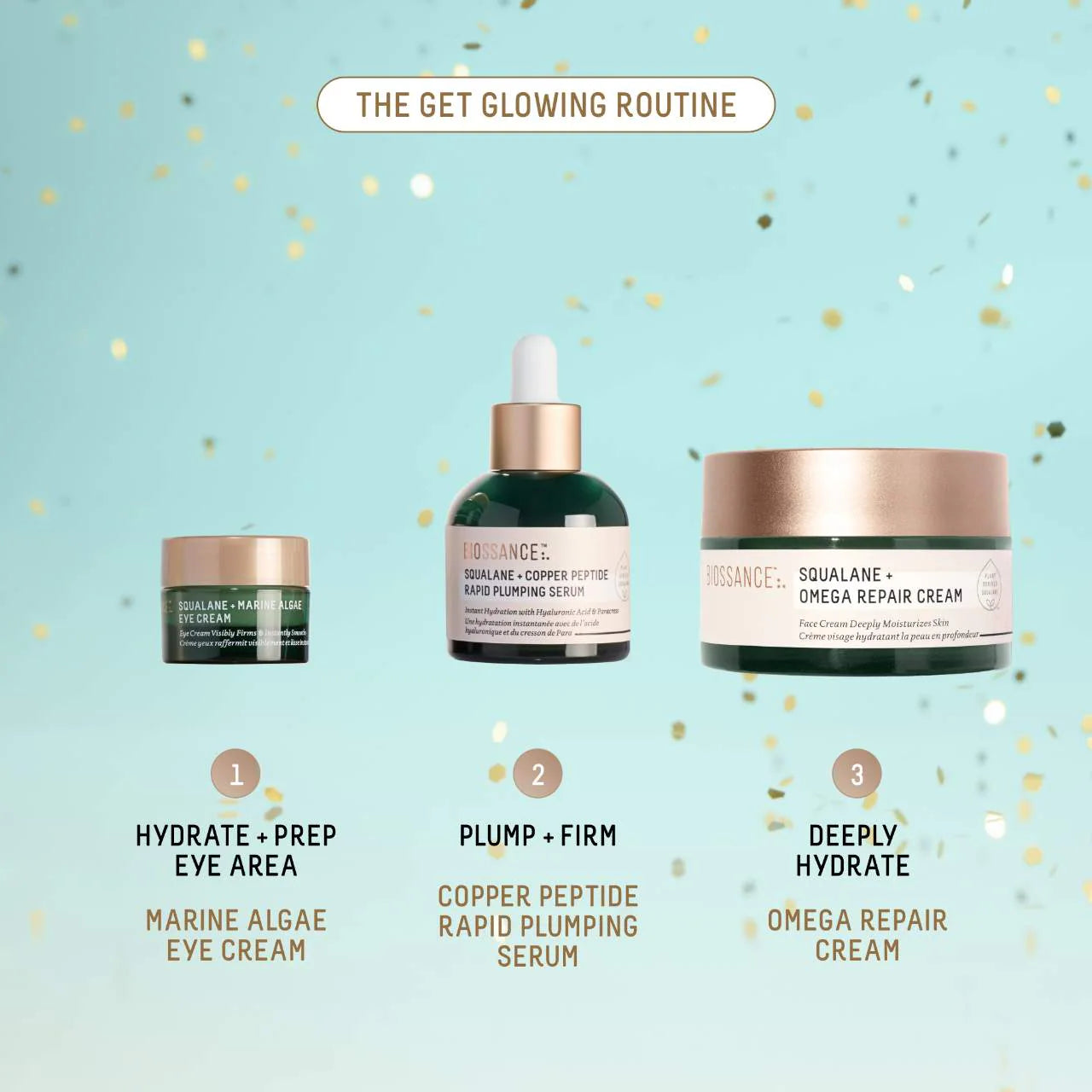 Pre Venta: Biossance | Get Glowing Hydrating Routine Kit