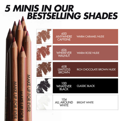 Pre Venta: MAKE UP FOR EVER | Mini Artist Color Pencil Lipliner & Eyeliner Kit