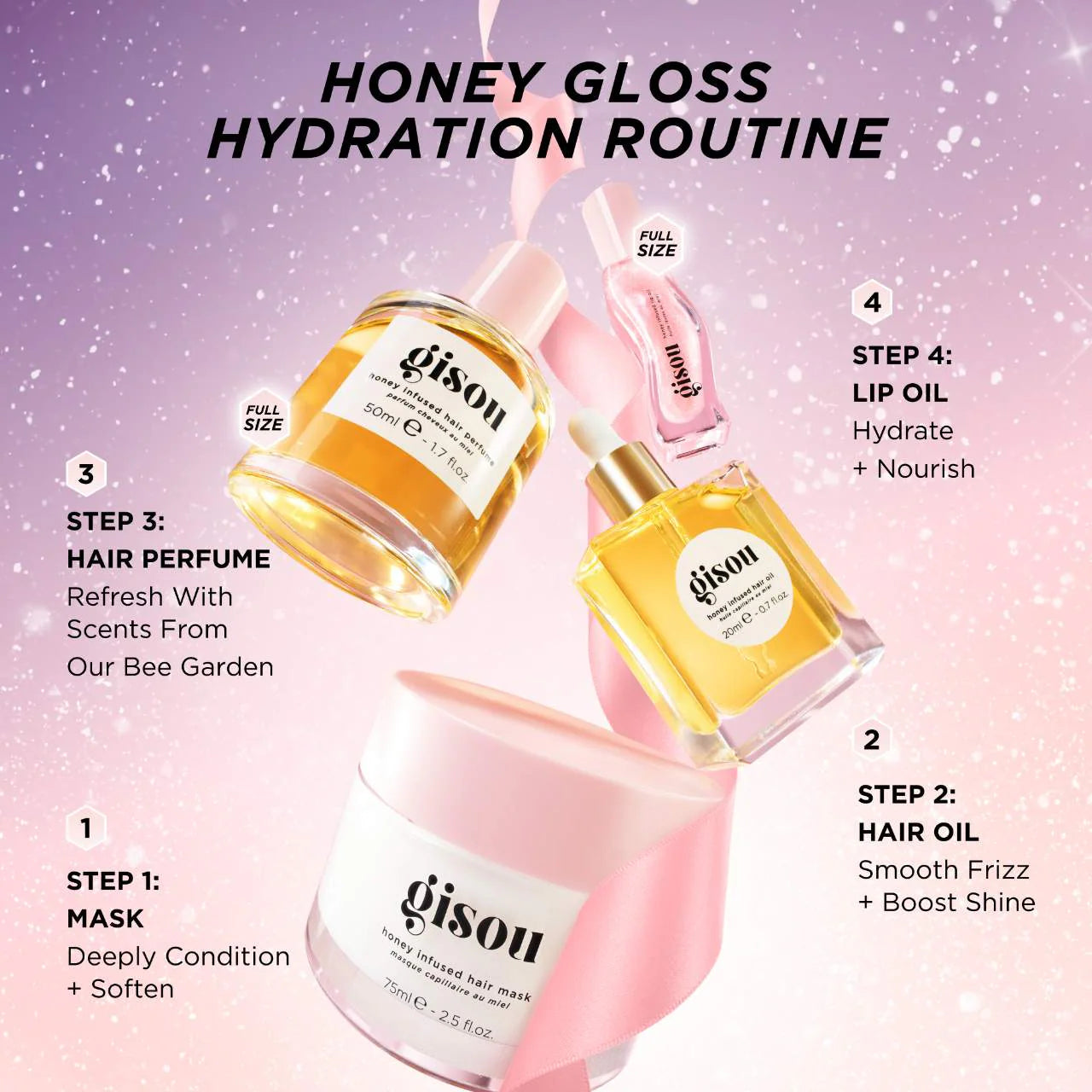 Pre Venta: Gisou | Honey Gloss Hydration Heroes Hair Value Set