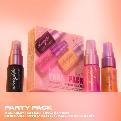 Pre Venta: Urban Decay | Mini Party Pack All Nighter Setting Spray Trio - Holiday Makeup Set