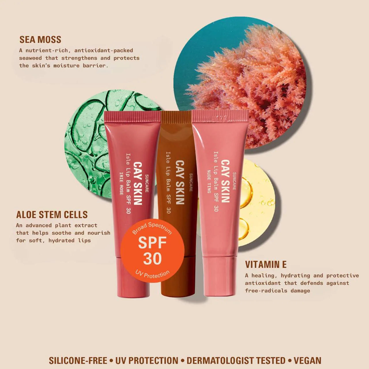 Pre Venta: CAY SKIN | Isle Lip Balm SPF 30 Holiday Lip Trio