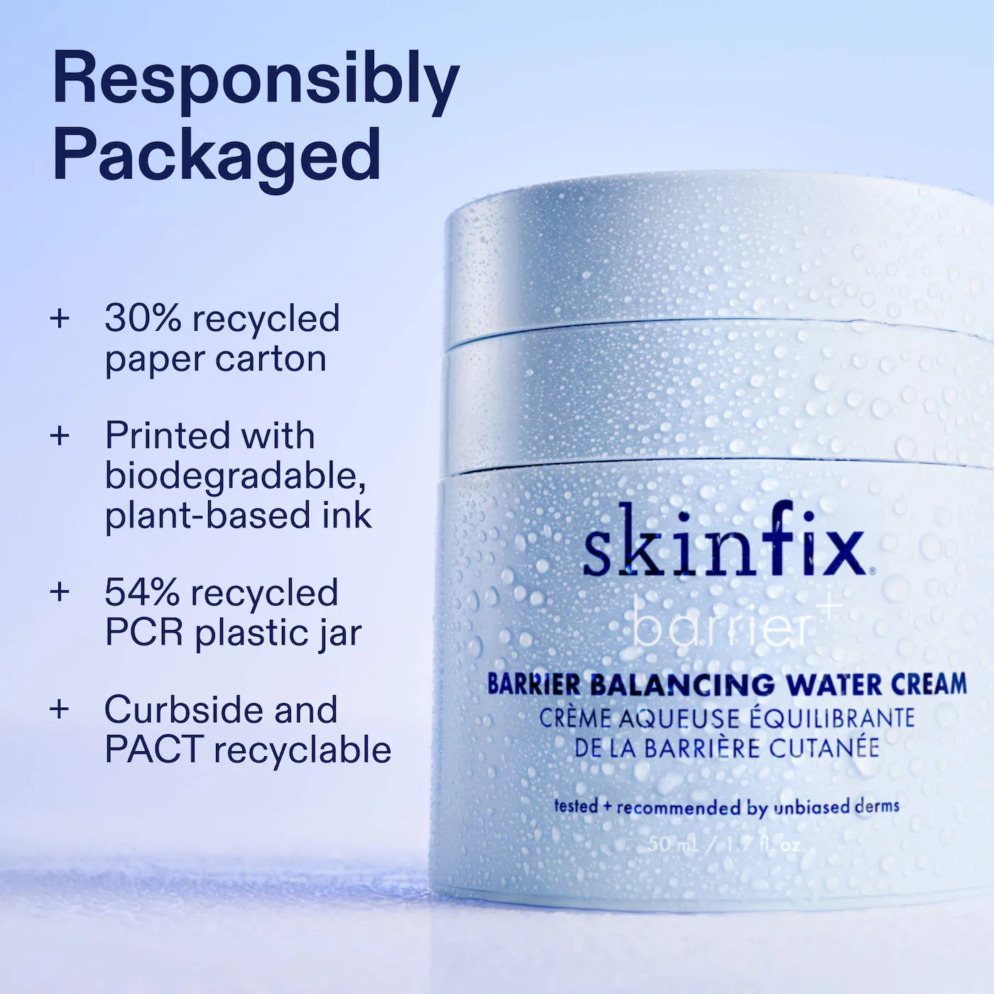 Skinfix | Barrier Balancing Water Cream Moisturizer with Hyaluronic Acid (Crema Hidratante en Gel para Equilibrar la Barrera con Ácido Hialurónico) | Pre-orden