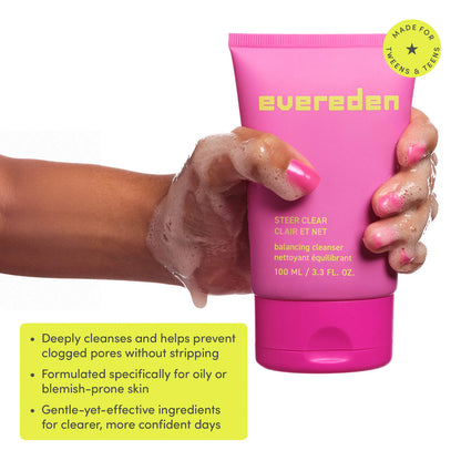 Evereden | Teen Oil-Free Balancing Cleanser for Blemish-Prone Skin (Limpiador Facial Equilibrante Libre de Aceite para Adolescentes con Piel Propensa a Imperfecciones) | Pre-orden