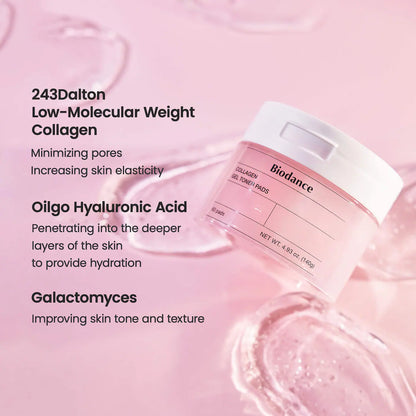 Pre-orden: Biodance | Collagen Gel Toner Pads for Pore Minimizing & Firming Care