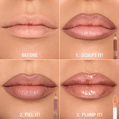 Pre orden: Charlotte Tilbury | Super Nudes Lip Cheat Contour Duo Lip Liner