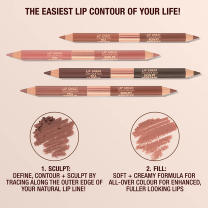 Pre orden: Charlotte Tilbury | Super Nudes Lip Cheat Contour Duo Lip Liner