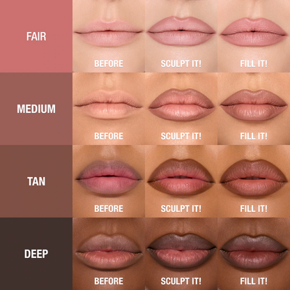 Pre orden: Charlotte Tilbury | Super Nudes Lip Cheat Contour Duo Lip Liner