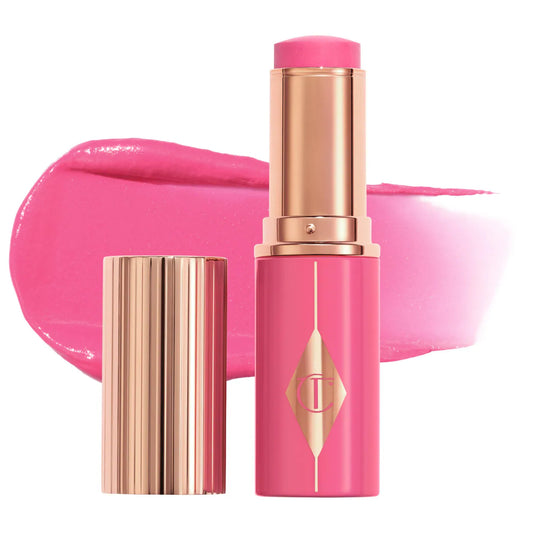 Pre-order: Charlotte Tilbury | Unreal Lip + Cheek Glow Blush Stick with Hyaluronic Acid