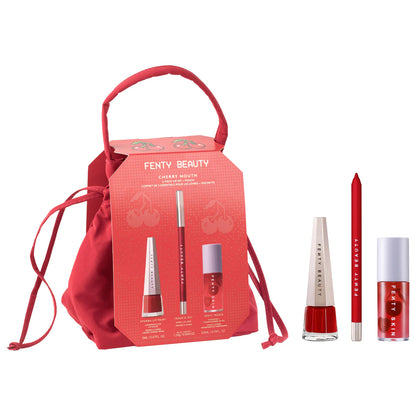 Pre orden: Fenty Beauty | Cherry Mouth 3-Piece Lip Set + Pouch