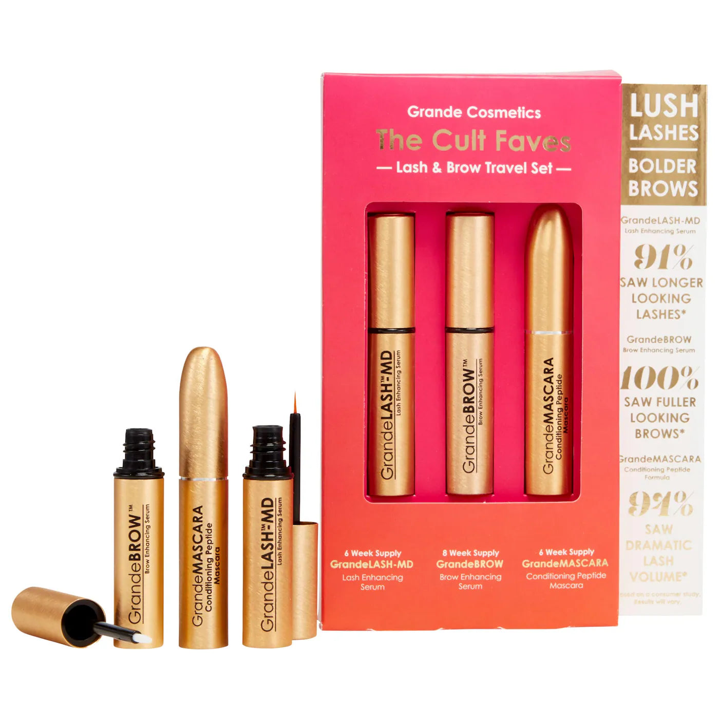 Pre-orden: Grande Cosmetics | Mini Cult Faves Lash and Brow Serum Set
