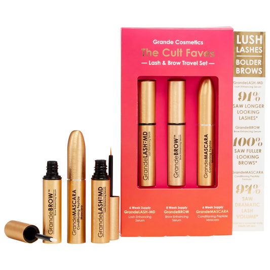 Pre-orden: Grande Cosmetics | Mini Cult Faves Lash and Brow Serum Set
