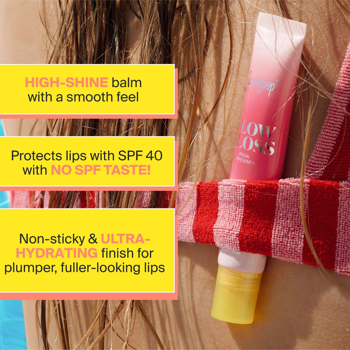Pre-order: Supergoop! | Glow Gloss Lip Balm with Peptides and Shae Butter