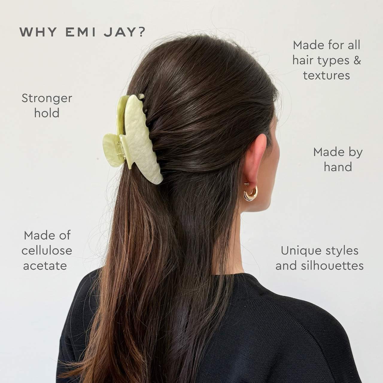 Pre-order: Emi Jay  Big Effing Clip® Hair Claw in Lemon Sugar