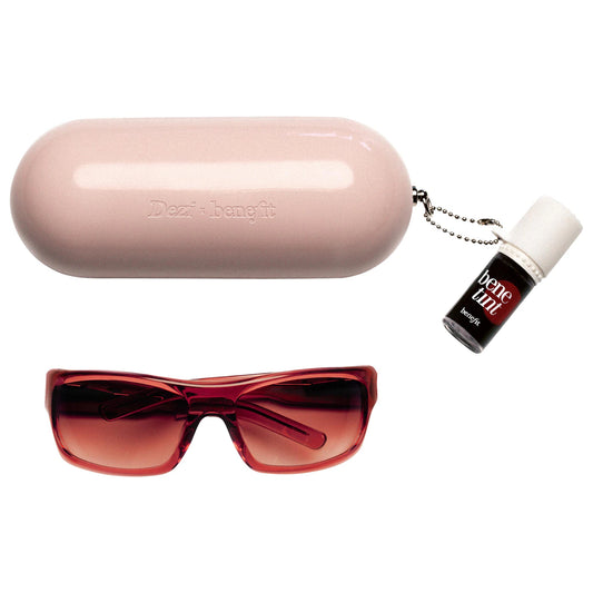 Pre orden: Benefit Cosmetics | DEZI X Benetint Dark Cherry Sunglasses and Lip & Cheek Stain Set