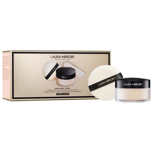 Pre-orden: Laura Mercier | Indulgent Icons Translucent Loose Powder & Velour Puff Duo Gift Set