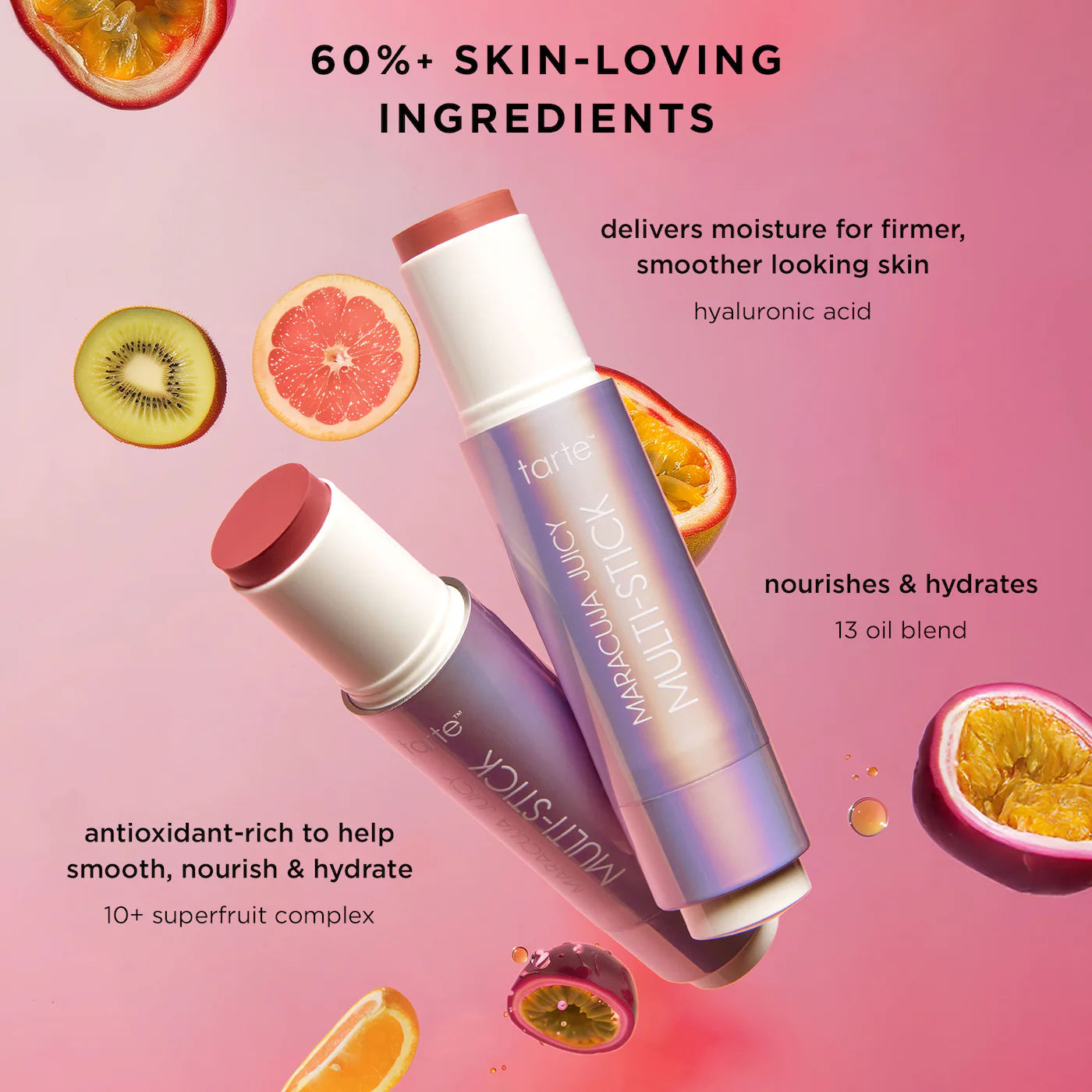 Pre-order: tarte | maracuja multi-stick cream blush stick & lip tint with hyaluronic acid