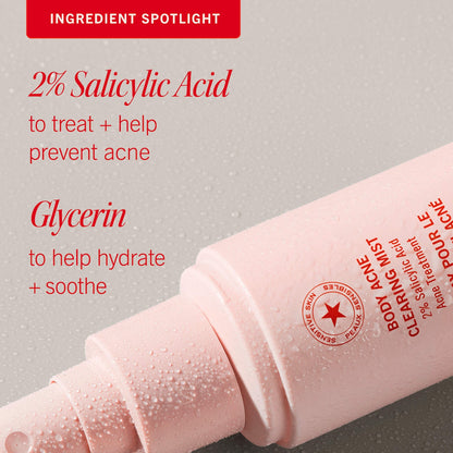 Pre-order: First Aid Beauty | Body Acne Clearing Mist  - 2% Salicylic Acid Acne Treatment