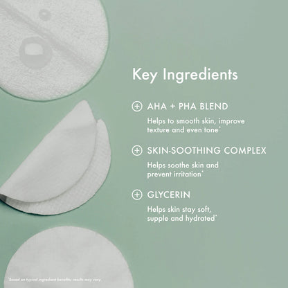 Pre-orden: Summer Fridays | Gentle Reset Daily Exfoliating Pads to Smooth + Minimize Pores with AHAs
