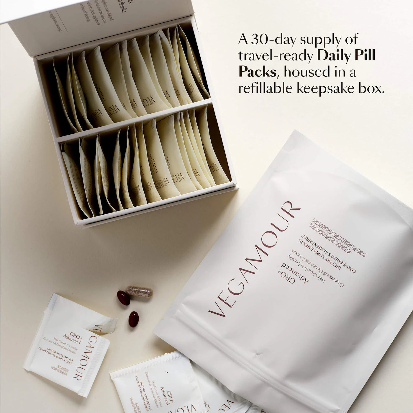 Pre-order: Vegamour | GRO+ Advanced Growth & Density Supplements for Hair Thinning and Loss