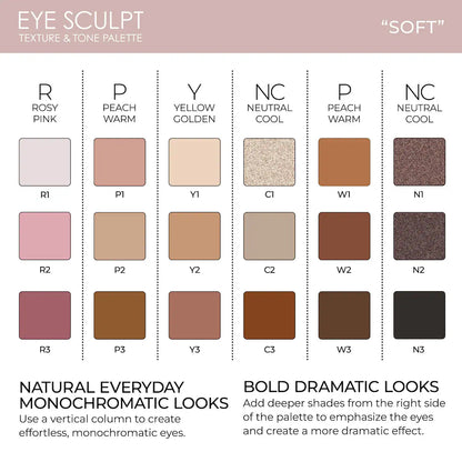 Pre-orden: NATASHA DENONA | Eye Sculpt Texture & Tone Eyeshadow Palette | Soft