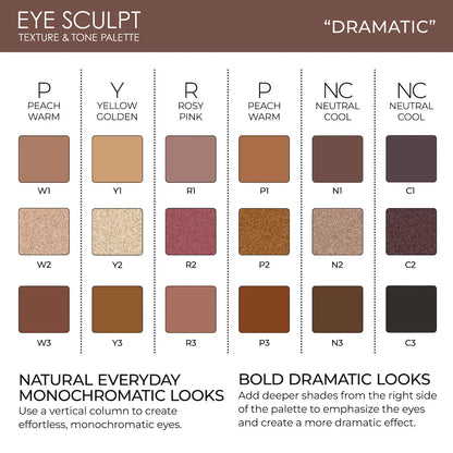 Pre-orden: NATASHA DENONA | Eye Sculpt Texture & Tone Eyeshadow Palette | Dramatic