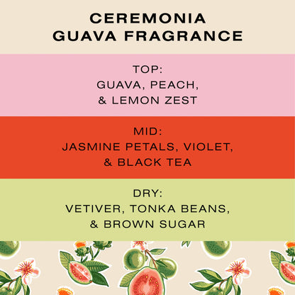 Pre-order: Ceremonia | Guava Shampoo and Conditioner Duo for Damaged and Color Treated Hair