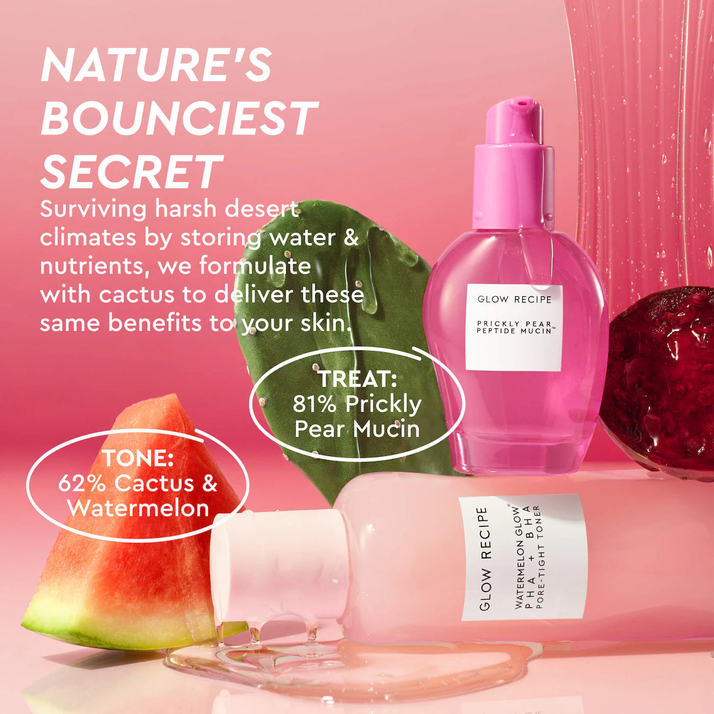 Pre-orden: Glow Recipe | Prickly Pear Peptide Bouncy + Hydrating Skin Barrier Vegan Mucin Serum