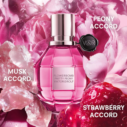 Pre-orden:  Viktor&Rolf | Flowerbomb Pretty Peony Eau De Parfum Travel Spray with Peony & Strawberry