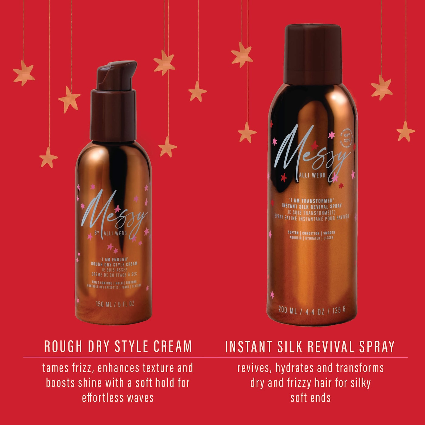 Pre-orden: Messy by Alli Webb | Rough Dry Hair Styling Cream & Instant Silk Revival Spray Gift Set
