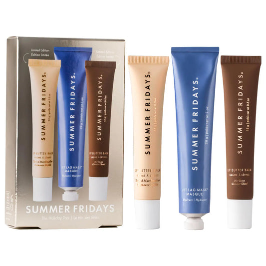 Pre-orden: Summer Fridays | The Holiday Trio Set with Lip Butter Balm in Hot Cocoa & Toasted Marshmallow