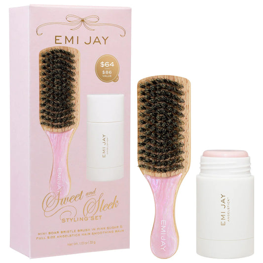 Pre-orden: Emi Jay | Sweet and Sleek Styling Gift Set with Angelstick™ and Mini Boar Bristle Brush