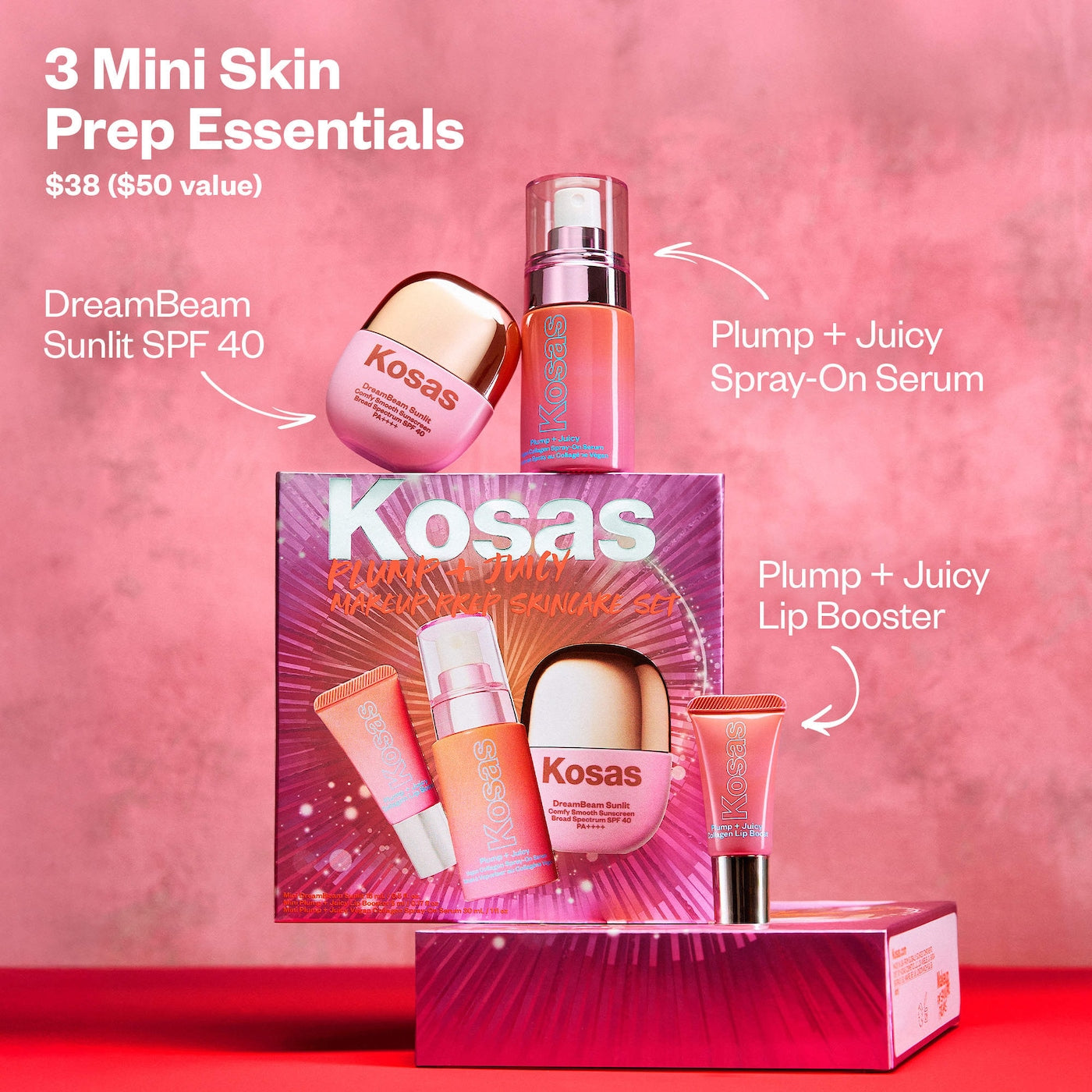 Pre-orden: Kosas | Plump + Juicy Makeup Prep Skincare Set