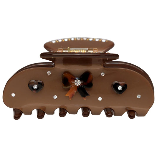 Pre-orden: Emi Jay | Sweetheart Hair Claw Clip in Cocoa Cashmere