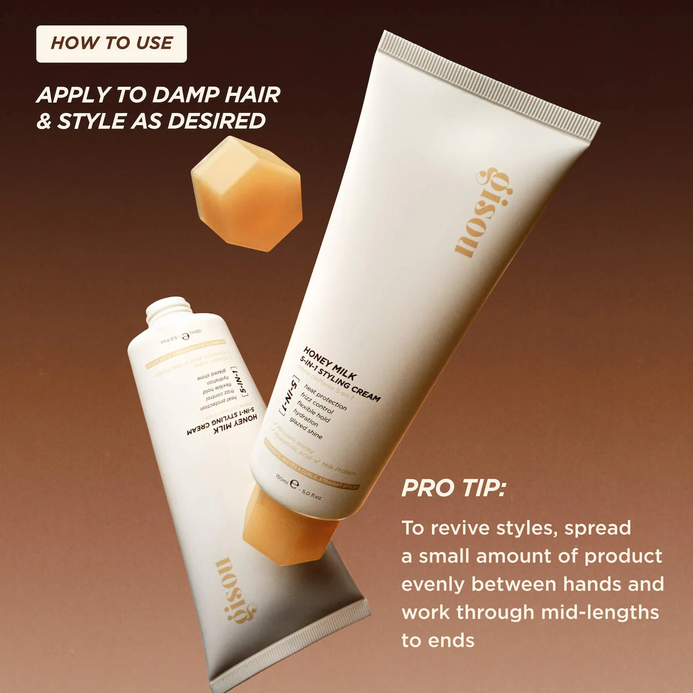 Pre-orden: Gisou | Honey Milk 5-in-1 Styling Cream