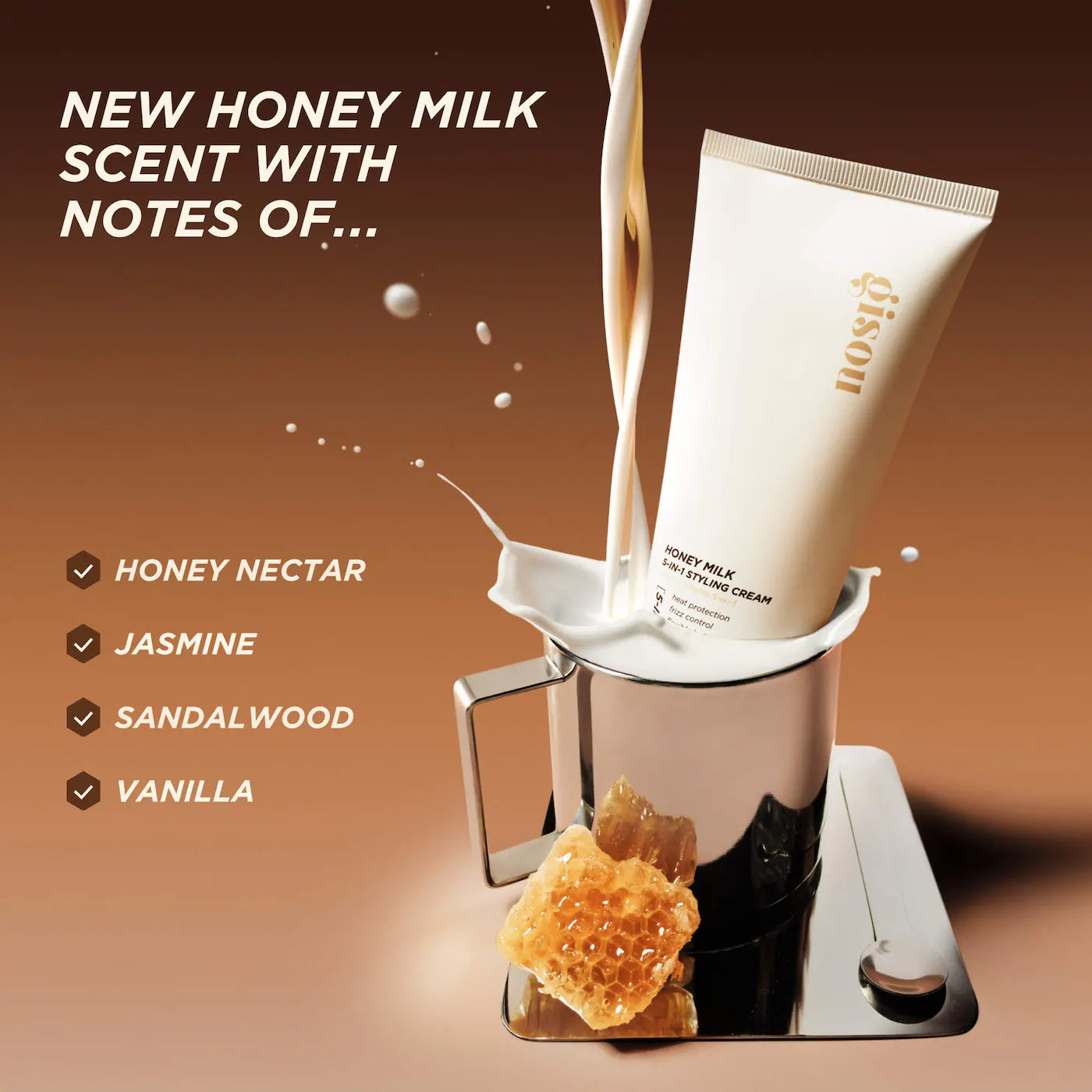 Pre-orden: Gisou | Honey Milk 5-in-1 Styling Cream