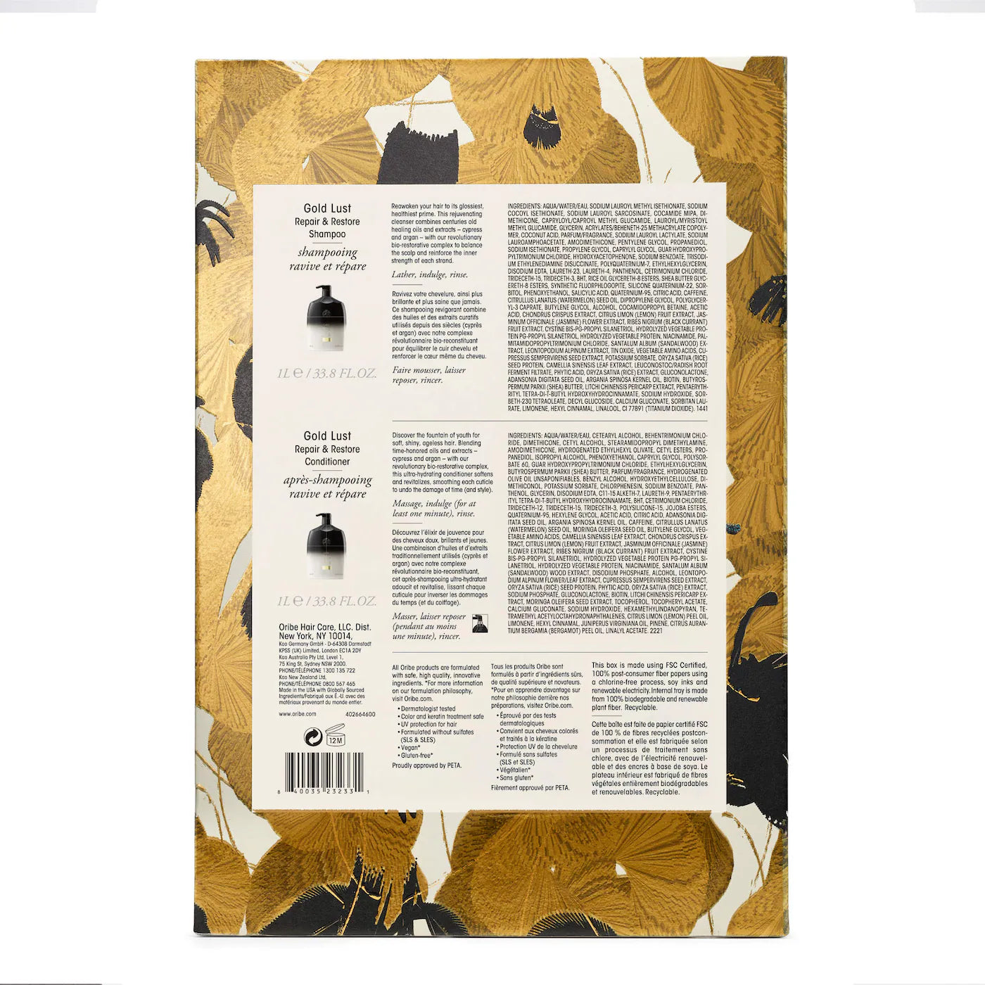 Pre-orden: Oribe | Gold Lust Shampoo and Conditioner Liter Duo Gift Set