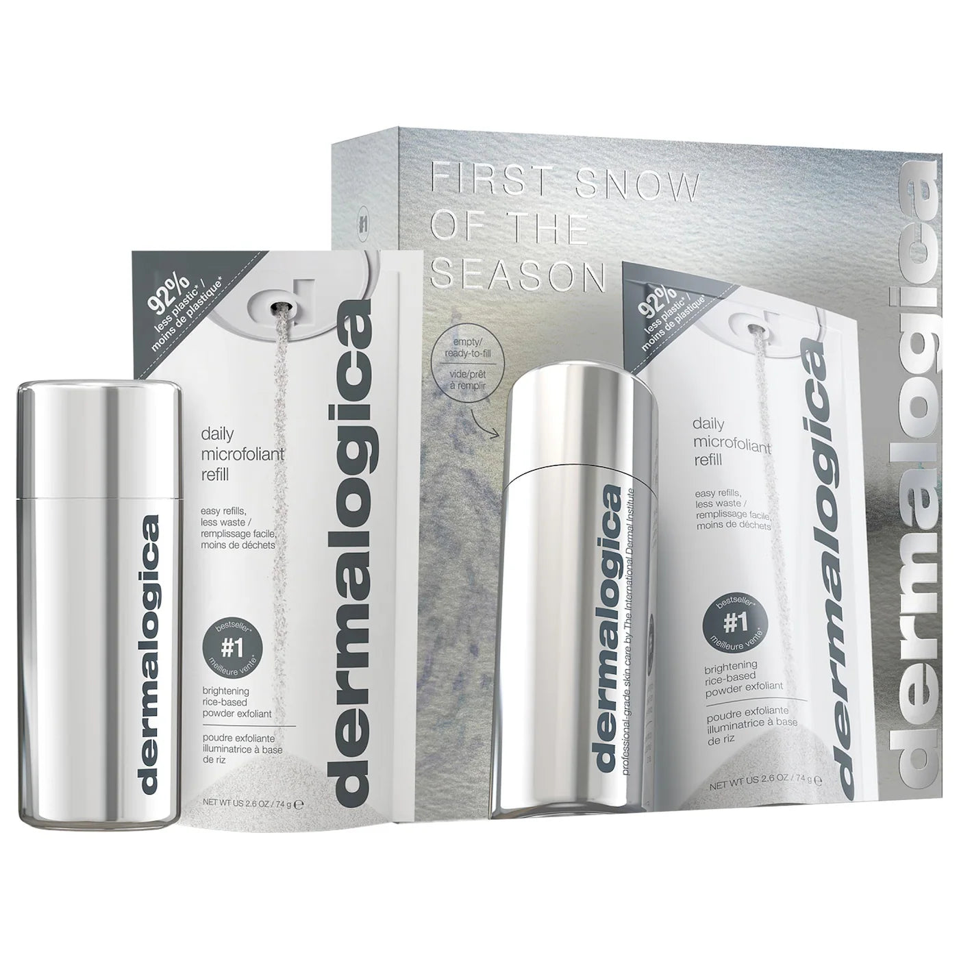 Pre-orden: Dermalogica | Daily Microfoliant Refillable Exfoliator | Daily Microfoliant First Snow Of The Season Set
