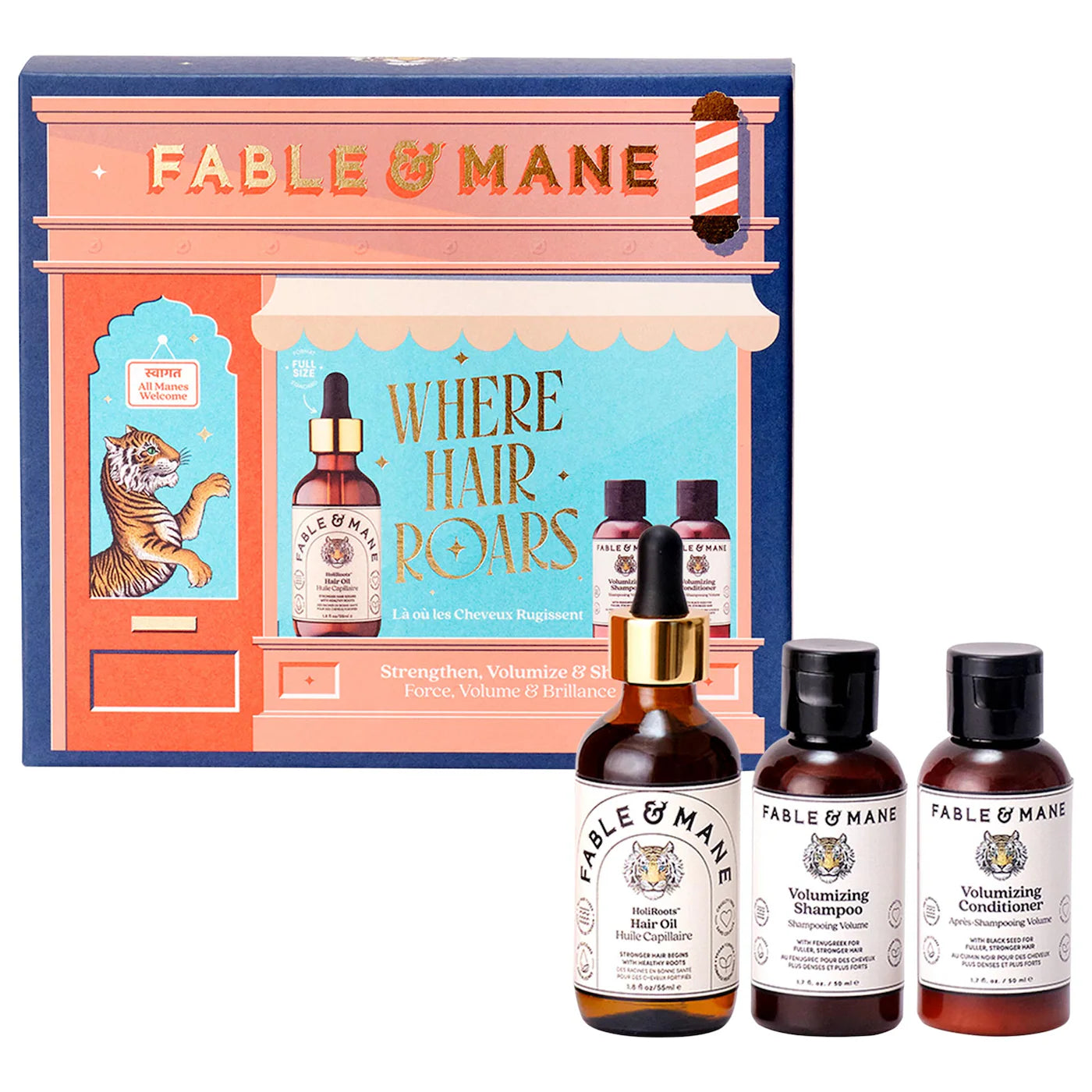 Pre-orden: Fable & Mane | Where Hair Roars – Strength & Volume Gift Set