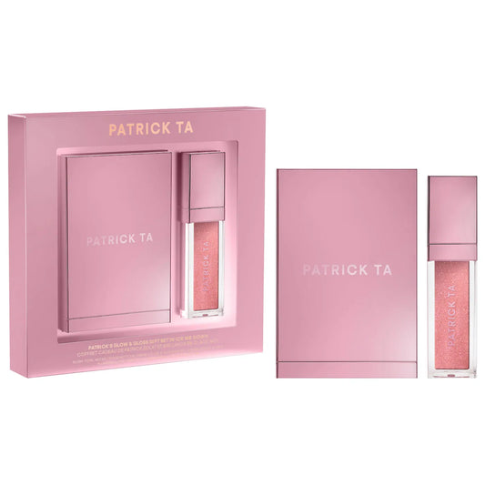 Pre-orden: PATRICK TA | Patrick's Glow and Gloss Set: Major Headlines Blush Duo and Lip Gloss Makeup Gift Set | Ice Me Down