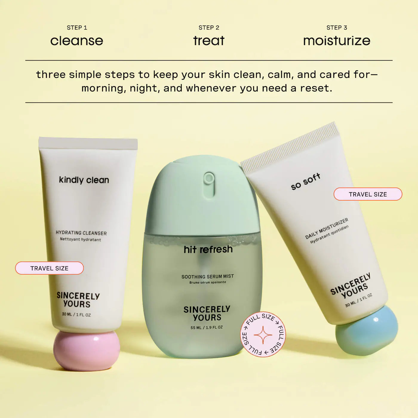 Pre-orden: Sincerely Yours | Fresh Starter 3 Piece Skincare Set