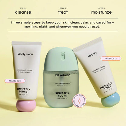 Pre-orden: Sincerely Yours | Fresh Starter 3 Piece Skincare Set